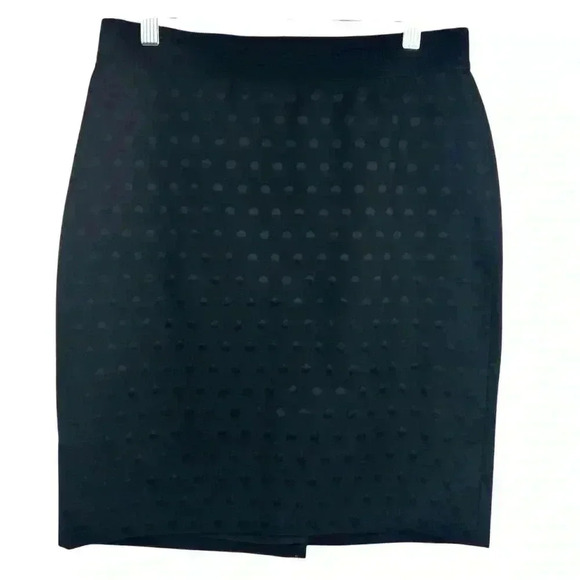 Ann Taylor Women's Black Polka Dot Pencil Skirt Size 8 Workwear - Picture 1 of 11